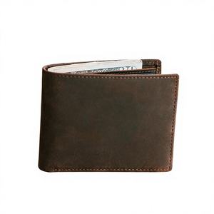 Cartera de Cuero para Hombre, Diseño Vintage, Delgada, Bifold, con Bloqueo RFID, 8 Ranuras para Tarjetas, Forro de Poliéster, Calidad Premium - Product Image 1