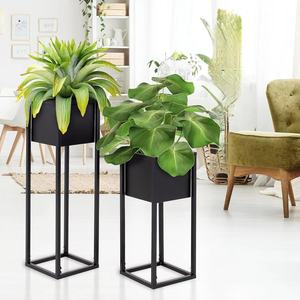 Vente chaude support de fleur en métal noir support de jardin intérieur et extérieur pour salon balcon fournitures de jardin - Product Image 6