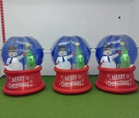 Décoration gonflable de Noël de pelouse de boule de neige de jardin de cour de 150cmH