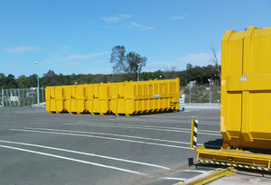 RNKJ marchio rimorchio per cassonetto gancio lift30 yard per riciclaggio all'aperto rotola fuori dal contenitore di sollevamento con gancio per rifiuti industriali - Product Image 4