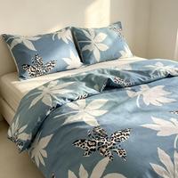 Tissu en polyester résistant aux déchirures à motif de feuilles, prix de gros pour taie d'oreiller