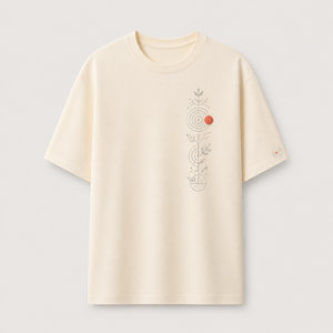 T-shirt in cotone a vestibilità comoda personalizzata con stampa originale Sunday Radio Garden e ricamo - Product Image 1