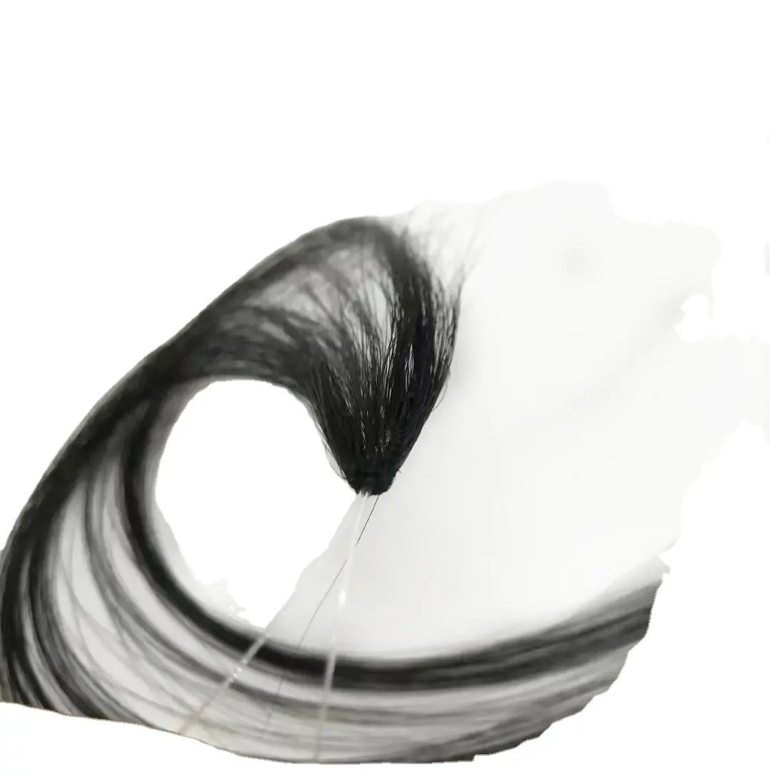 Grosir 100% rambut manusia mentah Natural Black H6 ekstensi Ujung Bulu tanpa diproses mudah digunakan untuk ekstensi