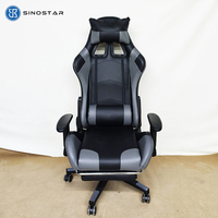 Nouvelle chaise de jeu ergonomique Extreme Gamer en cuir PU, chaise de bureau convertible avec cadre en acier, pivotant à 360 degrés, réglable