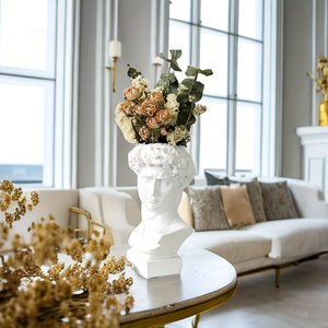 Buste de sculpture grecque classique en résine, statue de tête humaine, pot de fleurs, décoration artistique moderne pour la maison et le bureau - Product Image 3