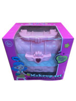 Lucky Toys Jouets En Gros Kit De Maquillage Dressup Set pour Filles Coloré Princesse Sac Rose Miroir Rouge À Lèvres Ombre À Paupières Vernis À Ongles