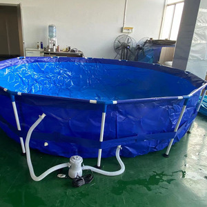 Qiqu Overstock Bán 50% Off 0.6 Mm PVC Chúng Tôi Tiêu Chuẩn 110V Bơm & Thang Ngoài Trời Vòng Trên Mặt Đất Khung Thép Hồ Bơi Thiết Lập - Product Image 2