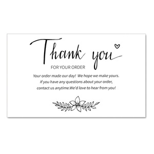 Cartoline di ringraziamento bianche da 50 pezzi/pacco carte regalo di ringraziamento semplici biglietti di auguri per la decorazione del regalo di festa