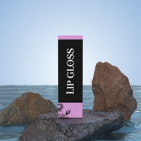 Emballage personnalisé pour gloss à lèvres avec logo, boîtes magnétiques noires mates, capacité de 6 gloss à lèvres
