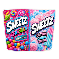 Sachets Mylar doubles 2-en-1 personnalisés de 3,5 g, format 8e, à fermeture éclair, anti-odeur, refermables, thermoscellables, pour emballage exotique Cali Packs