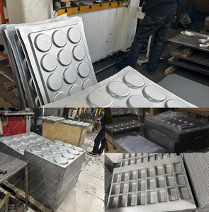 24 tazze 503x738x40mm acciaio alluminato 4 "<span class=keywords><strong>Hamburger</strong></span> panino Pan stampo da forno - Product Image 5