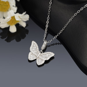 Future Angel Nuova Collana con Ciondolo a Forma di Farfalla in Zirconia, Trendy e Stilosa, Unisex in Argento Puro S925 - Product Image 2
