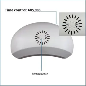 مصباح أظافر LED صغير احترافي 24 واط ، آلة علاج بالضوء الغراء سريع الجفاف الذكية ، محمول USB ، شعار قابل للتخصيص للاستخدام المنزلي - Product Image 3