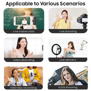 Clip On <strong>Wireless</strong> Lavalier <strong>Microphone</strong> Audio Recording Mini Mic For IPhone IPad Type-C Android