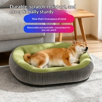 Coussin pour chien lavable, amovible, imperméable, respirant, chaud, en polyester, adapté à toutes les saisons ; Coussin pour chat, niche pour animaux de compagnie (Teddy, Pomeranian)