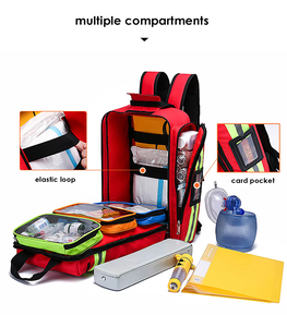 बीविज्ञान कारखाने कस्टम पेशेवर पहली सहायता किट भंडारण चिकित्सा बैग ऑक्सीफोर्ड पोर्टेबल आउटडोर उपयोग बड़े क्षमता आघात बैकपैक - Product Image 6