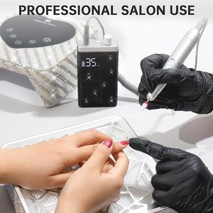 Black Diamond Rechargeable 35000RPM <b>Nail</b> Drill Machine Sparkling Portable Professional Electric <b>Nail</b> File for Acrylic/Gel <b>Nails</b> - Product Image 4