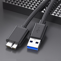 Premium USB 3,0 tipo A a Micro USB 3,0 Cable adaptador macho Cable de sincronización de datos para disco duro externo HDD Cable adaptador