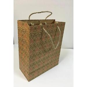 Vintage Floral Kraft <b>Paper</b> Gift Bag Elegant <b>Patterned</b> <b>Paper</b> Gift Bag with Rope Handles Premium Decorative Kraft Gift Bag - Product Image 1