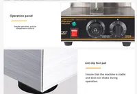 Machine à gaufres commerciale robuste, en acier inoxydable, pour des gaufres croustillantes avec revêtement antiadhésif pour équipement de cuisine