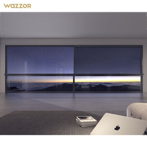 Fenêtre coulissante à sens unique Wazzor à rupture de pont thermique, insonorisée et étanche, en verre trempé de sécurité - Product Image 2