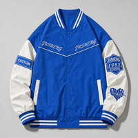 Veste de course légère personnalisée pour homme, style universitaire, broderie, patchwork, Letterman, Bomber, Streetwear, Manteau, Vente en gros, OEM