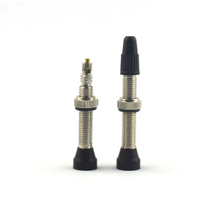 Valve de pneu de vélo en cuivre nickelé, type français, sans chambre à air, résistante à la rouille, pour vélo ordinaire - Product Image 1