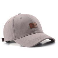Gorra de Béisbol Deportiva Estilo Americano Personalizada, Gorra Tipo Dad con Parche de Cuero Repujado, Visera Curva, Tela Lavada, Impresión de Letras, Número de Modelo