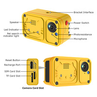 Caméra GPS pour animaux de compagnie PC06 1080P, traceur 4G pour chiens avec fonction de suivi d'itinéraire sonore et lumineux, fonction de localisation d'animaux, mode de promenade pour animaux, surveillance par application