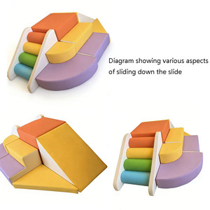 Échelle d'escalade en bois <span class=keywords><strong>pour</strong></span> bébé avec coussin souple - <span class=keywords><strong>Jouet</strong></span> d'entraînement sensoriel - Toboggan d'escalade multifonctionnel <span class=keywords><strong>pour</strong></span> enfants - Product Image 2