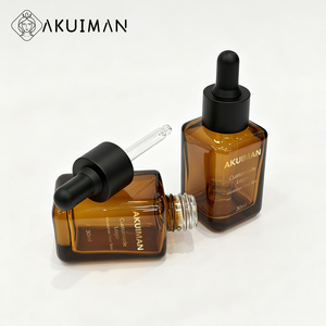 Luxury Amber CE Certified ISO9001 Approved 30ml Matte Black Cap Pipette Custom Logo OEM ODM Amber Glass <b>Dropper</b> <b>Bottle</b> - Product Image 1