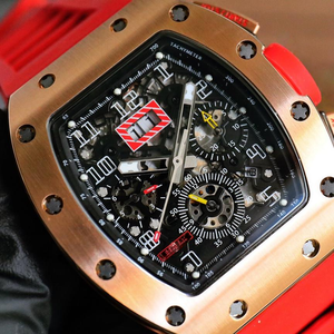 Relojes de Lujo para Hombre, Estilo 011 <span class=keywords><strong>Felipe</strong></span> Massa, Caja de Oro Rosa de 18K, Cronógrafo Flyback, Reloj Mecánico Automático, Reloj Deportivo de Pulsera - Product Image 6