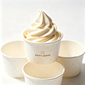 Compostable Sundae <b>Cup</b> Paper Ice Cream <b>Cups</b> 4oz 6oz 8oz <b>Disposable</b> Eco Custom Wholesale - Product Image 2