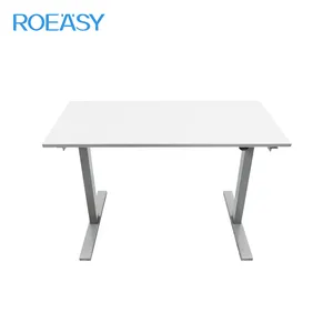 Roasy 2 단계 인체 공학적 단일 모터 금속 다리 테이블 전기 높이 조절 식 책상 프레임 리프팅 테이블