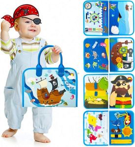 Nuevo Diseño 8 en 1: Tableros de Actividades de Fieltro Pirata Montessori para Niños Pequeños, Libro Sensorial de Fieltro para Educación Temprana - Product Image 2
