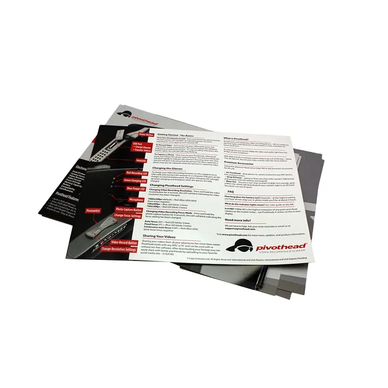 Custom Paper Printing Card for Brochure and Specification