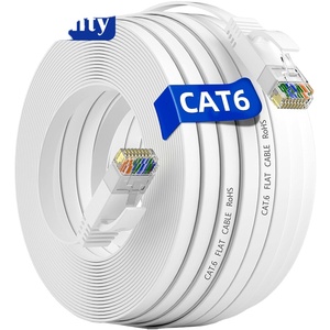 สายแพทช์ UTP แบบแบน PVC สีเขียว ยาว 0.5 เมตร 32AWG 8 แกนทองแดงเปลือย ราคาขายส่งสำหรับสายสื่อสาร CAT6 - Product Image 4