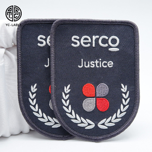 Tùy Chỉnh Thêu Quần Áo Nhãn Vuông Chữ Trên Bông Cho May Trên Hàng May Mặc - Product Image 1