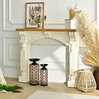 Table Console en Bois Blanc Rustique INNOVA pour Salon Domestique Montage Facile Meuble d'Appoint pour Entrée et Utilisation Hôtelière