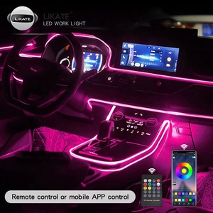 Luz Ambiental Fría para Automóvil, Línea de Luces para Automóvil, Luces LED de Neón para Automóvil, Tira de Luz Ambiental Interior RGB de Neón - Product Image 1
