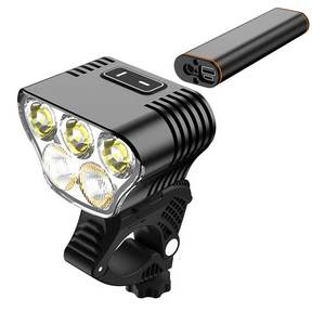Lampe <span class=keywords><strong>de</strong></span> <span class=keywords><strong>vélo</strong></span> LED haute puissance 5000 Lumens, batterie externe, étanche IPX5, 13 modes d'éclairage, portée 200-300m, <span class=keywords><strong>phare</strong></span> <span class=keywords><strong>de</strong></span> <span class=keywords><strong>vélo</strong></span> - Product Image 1