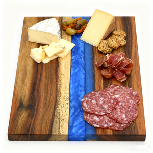 Tự Nhiên Nhà Keo Gỗ Và Nhựa Epoxy Cắt Thớt Phục Vụ Hội Đồng Quản Trị Cho Pho Mát Bít Tết Món Khai Vị Charcuterie - Product Image 2