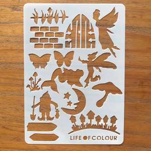 Nouvel ensemble de pochoirs alphabet pour journal créatif, embellissement, dessin artistique en plastique Bonvada PS20, épaisseur 0,25 mm - Product Image 4