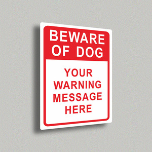 Letrero Personalizado de Advertencia de OSHA con la Leyenda 'Cuidado con Perros', 7x10 Pulgadas, Aluminio Resistente a la Oxidación 040, Letrero de Seguridad con la Leyenda 'Prohibido el Paso' para Propiedades - Product Image 3
