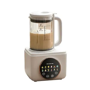 1L Mini Glass Electric Soymilk Machines Heating Automatic Wall Breaking Cooking Nut Soy Milk Maker Fresh Fruit Blender