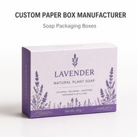 Boîtes d'emballage de savon personnalisées imprimées en papier kraft carton écologique pliable pour salle de bain, vente en gros