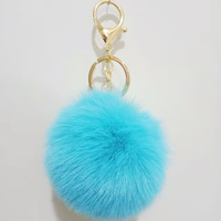 Porte-clés boule moelleuse, adorable pompon en fausse fourrure de 8 cm, accessoire de sac pour un style personnel et petit cadeau