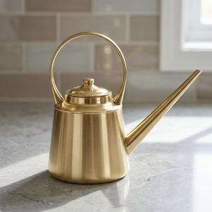 Bouilloire à eau et thé en laiton artisanale, théière traditionnelle en laiton, finition métallique de qualité supérieure pour la maison, la cuisine, le service du thé, la table à manger, le restaurant - Product Image 2