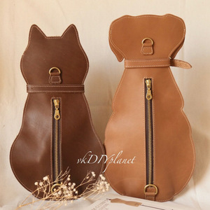 <b>Cat</b>-shaped retro crossbody bag, unisex zippered <b>backpack</b>, chest bag, shoulder bag, phone pouch for summer. - Product Image 3