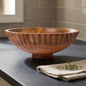 Bol en bois fait main, design minimaliste, artisanat en bois, non traité, écologique, pour servir les aliments, idéal pour offrir - Product Image 3